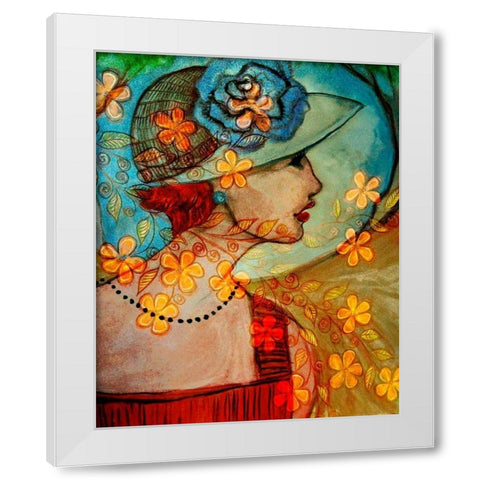 Bella II White Modern Wood Framed Art Print by Harrington, Danielle