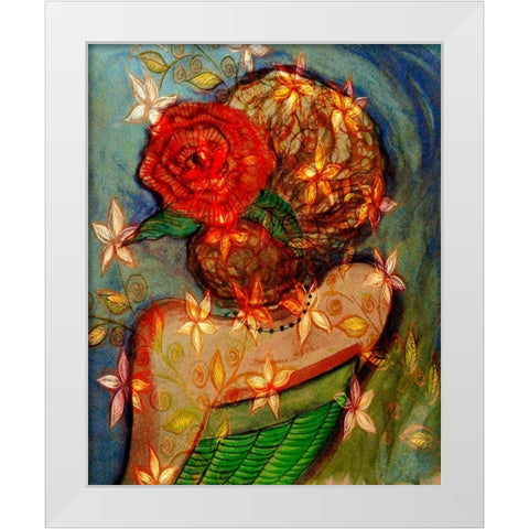 Bella III White Modern Wood Framed Art Print by Harrington, Danielle