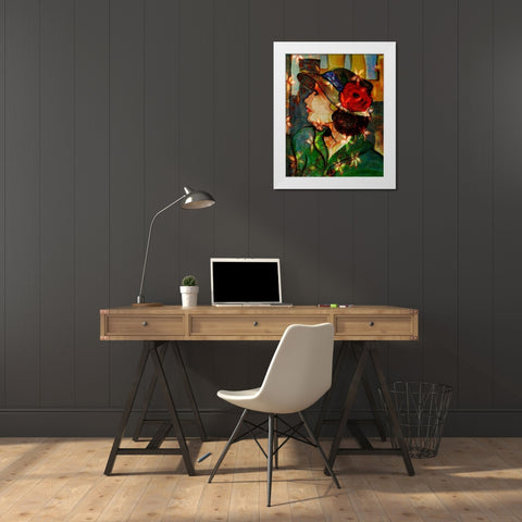 Bella IV White Modern Wood Framed Art Print by Harrington, Danielle