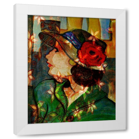 Bella IV White Modern Wood Framed Art Print by Harrington, Danielle