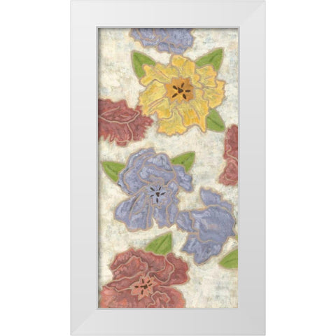 Confetti Poppies II White Modern Wood Framed Art Print by Deans, Karen