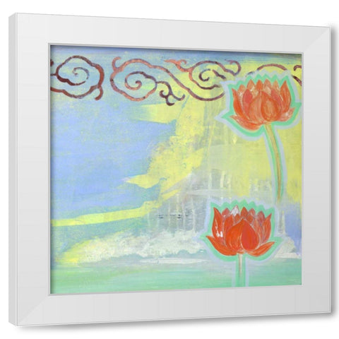 Breathe Some More I White Modern Wood Framed Art Print by Fuchs, Jodi