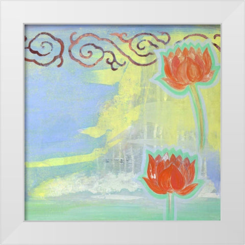 Breathe Some More I White Modern Wood Framed Art Print by Fuchs, Jodi