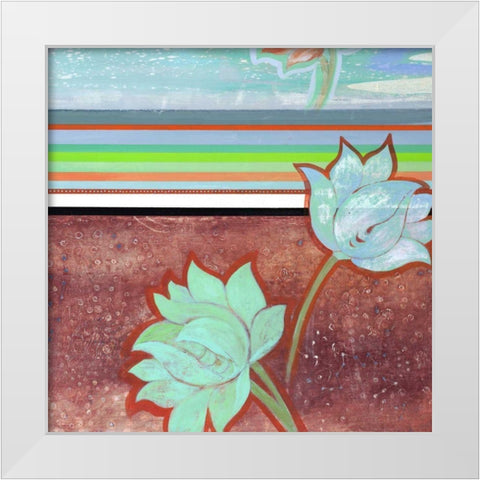 Breathe Some More III White Modern Wood Framed Art Print by Fuchs, Jodi