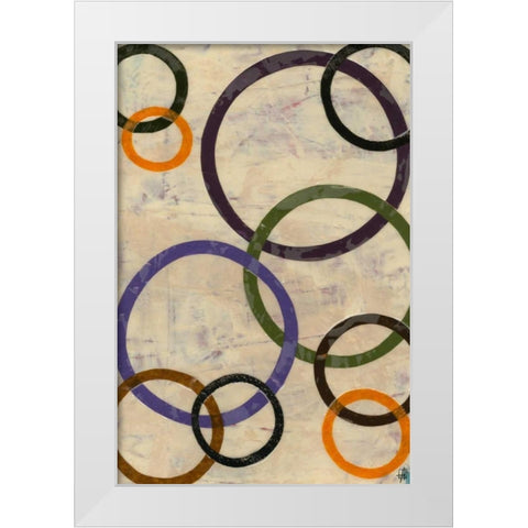 Round-n-Round I White Modern Wood Framed Art Print by Avondet, Natalie