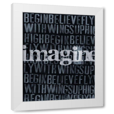 Dream Imagine II White Modern Wood Framed Art Print by Velasquez, Deborah