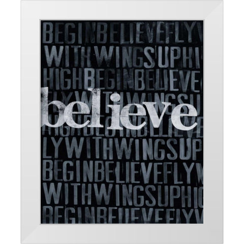 Dream Imagine... III White Modern Wood Framed Art Print by Velasquez, Deborah