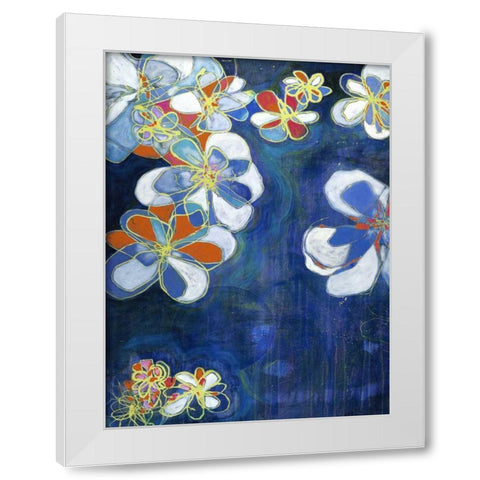Night Blooms I White Modern Wood Framed Art Print by Fuchs, Jodi