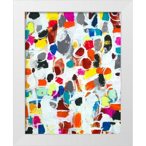 Celebration I White Modern Wood Framed Art Print by Fuchs, Jodi