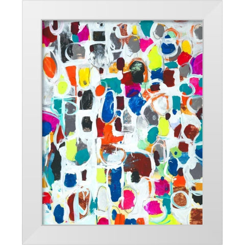Celebration II White Modern Wood Framed Art Print by Fuchs, Jodi