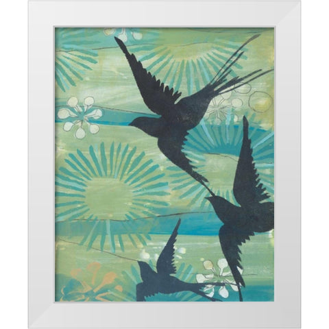 Swoop II White Modern Wood Framed Art Print by Fuchs, Jodi