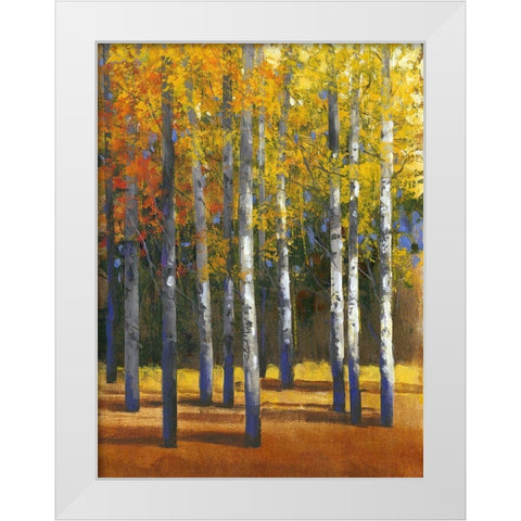 Fall in Glory I White Modern Wood Framed Art Print by OToole, Tim