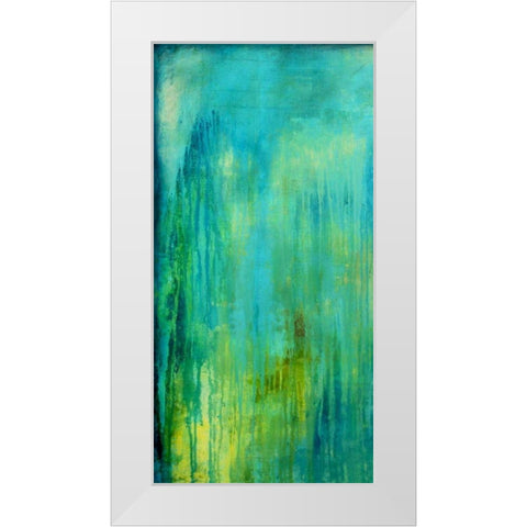 Blue Mountain Rain I White Modern Wood Framed Art Print by Ashley, Erin