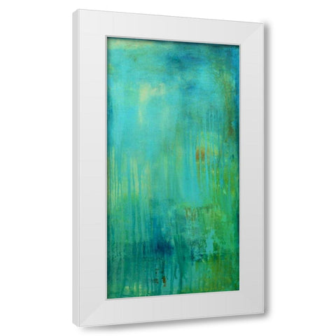 Blue Mountain Rain II White Modern Wood Framed Art Print by Ashley, Erin