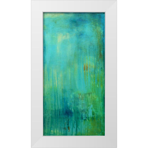 Blue Mountain Rain II White Modern Wood Framed Art Print by Ashley, Erin