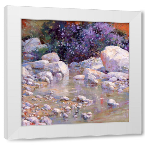 Desert Surprise White Modern Wood Framed Art Print by Pollard, Julie G.