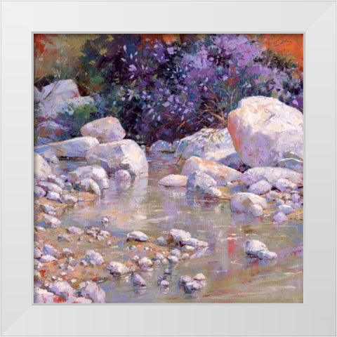Desert Surprise White Modern Wood Framed Art Print by Pollard, Julie G.