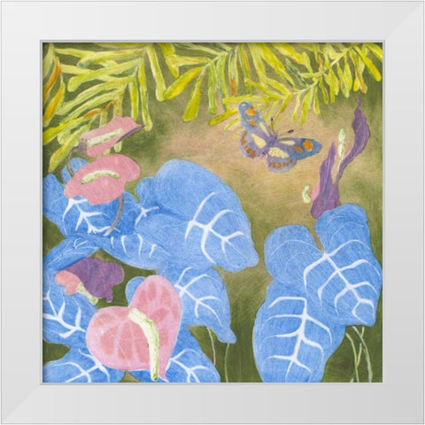 Tropical Monotype VI White Modern Wood Framed Art Print by Roth, Carolyn
