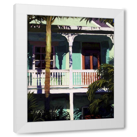 Conch Republic I White Modern Wood Framed Art Print by Novak, Rick