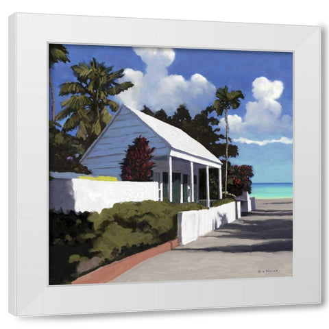 Conch Republic IV White Modern Wood Framed Art Print by Novak, Rick