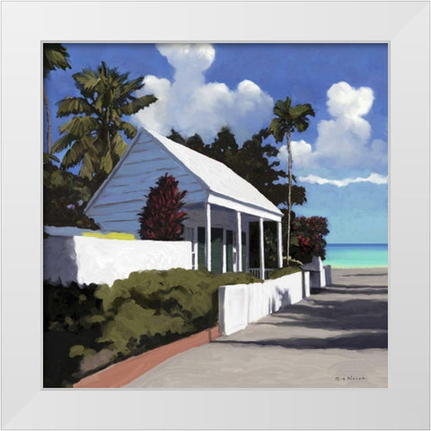 Conch Republic IV White Modern Wood Framed Art Print by Novak, Rick