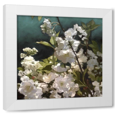 White Roses III White Modern Wood Framed Art Print by Novak, Rick