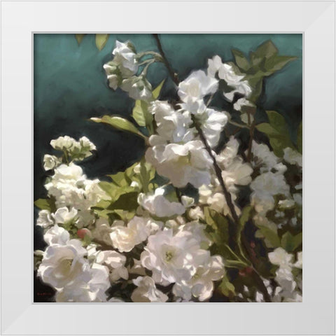 White Roses III White Modern Wood Framed Art Print by Novak, Rick
