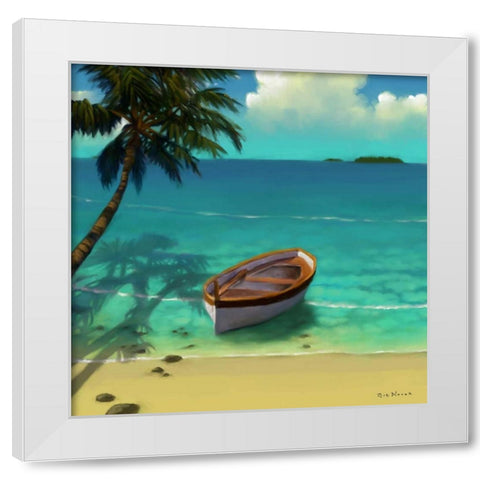 Sailing Serenity III White Modern Wood Framed Art Print by Novak, Rick