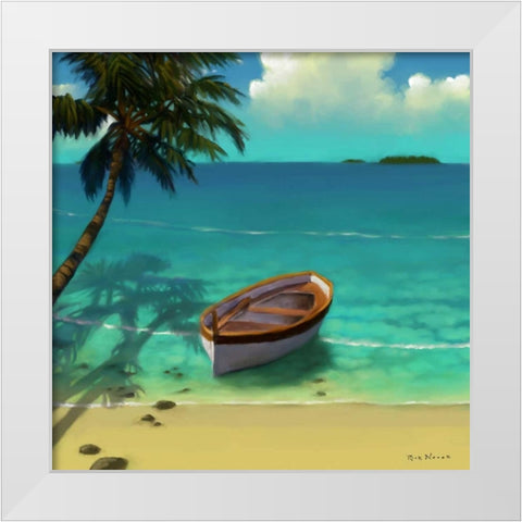 Sailing Serenity III White Modern Wood Framed Art Print by Novak, Rick