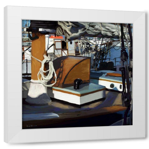 Sailing Serenity VI White Modern Wood Framed Art Print by Novak, Rick