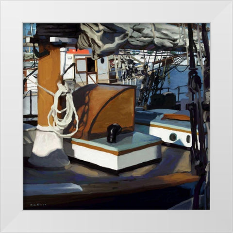 Sailing Serenity VI White Modern Wood Framed Art Print by Novak, Rick