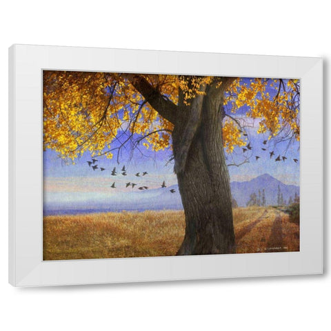 Yellow Cottonwood White Modern Wood Framed Art Print by Vest, Chris