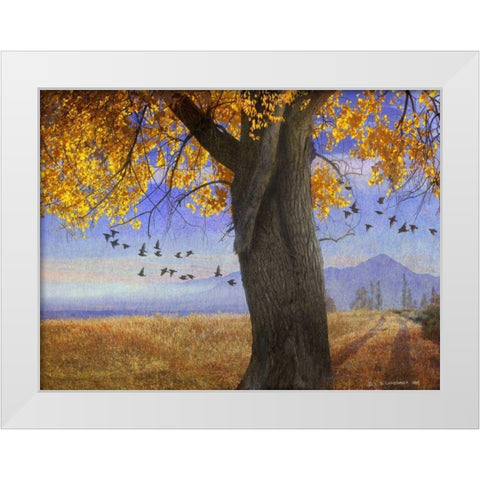 Yellow Cottonwood White Modern Wood Framed Art Print by Vest, Chris