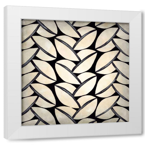 Classical Leaves II White Modern Wood Framed Art Print by Zarris, Chariklia