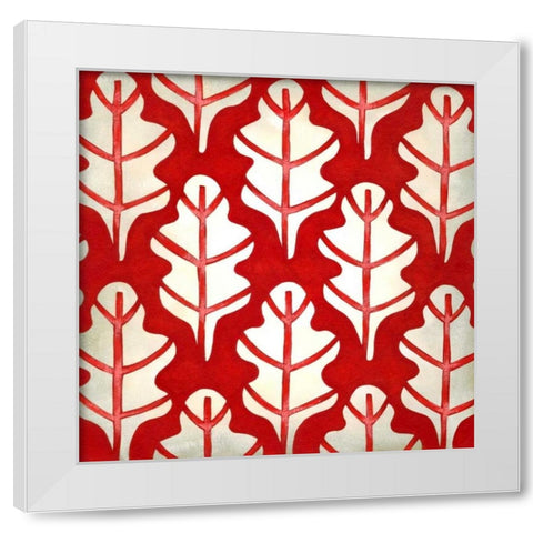 Classical Leaves IV White Modern Wood Framed Art Print by Zarris, Chariklia