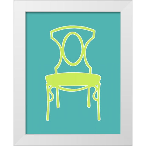 Graphic Chair I White Modern Wood Framed Art Print by Zarris, Chariklia
