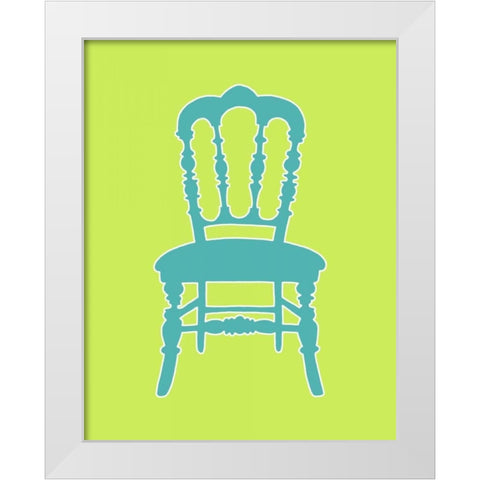 Graphic Chair III White Modern Wood Framed Art Print by Zarris, Chariklia