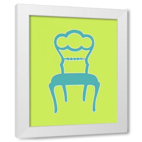 Graphic Chair IV White Modern Wood Framed Art Print by Zarris, Chariklia