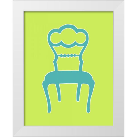 Graphic Chair IV White Modern Wood Framed Art Print by Zarris, Chariklia