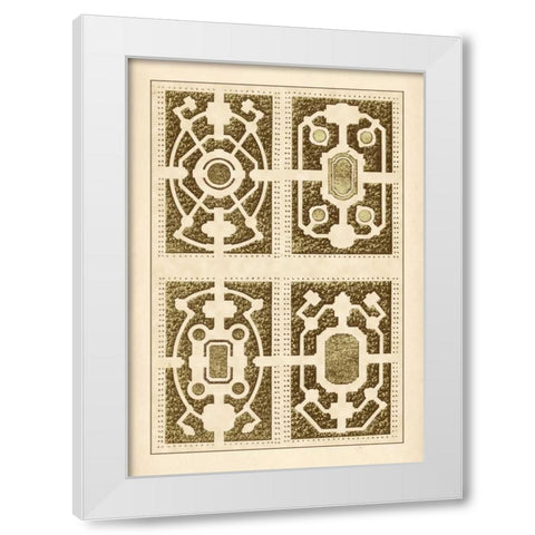 Garden Maze II White Modern Wood Framed Art Print by Blondel