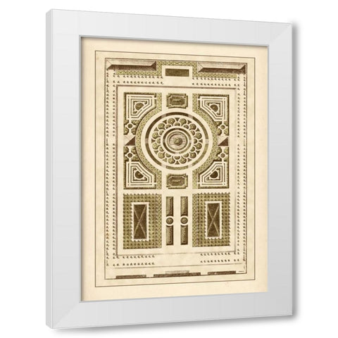 Garden Maze V White Modern Wood Framed Art Print by Blondel