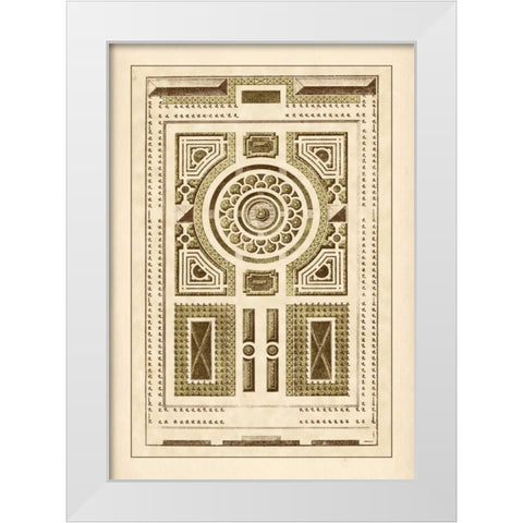 Garden Maze V White Modern Wood Framed Art Print by Blondel
