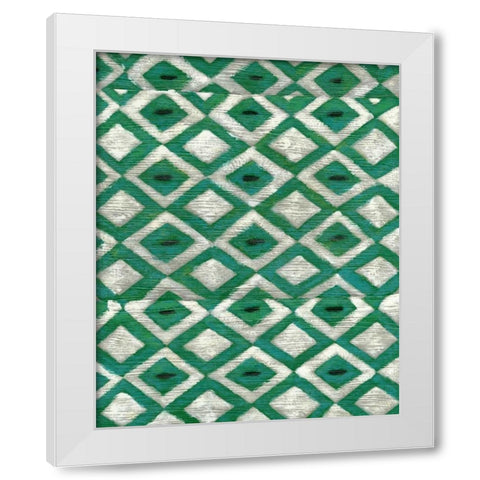 Silk Road Ikat I White Modern Wood Framed Art Print by Zarris, Chariklia