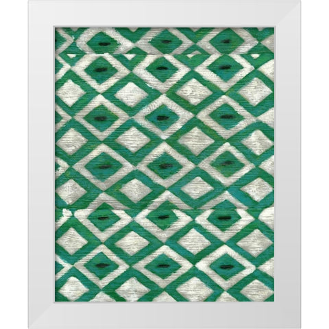 Silk Road Ikat I White Modern Wood Framed Art Print by Zarris, Chariklia