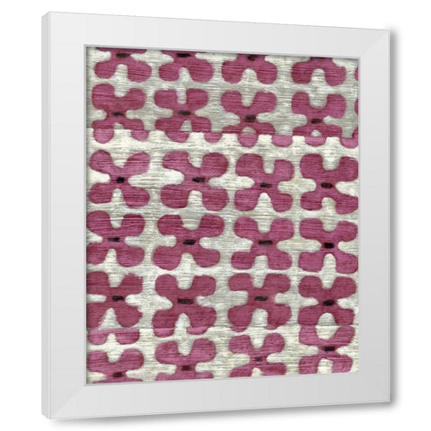 Silk Road Ikat III White Modern Wood Framed Art Print by Zarris, Chariklia