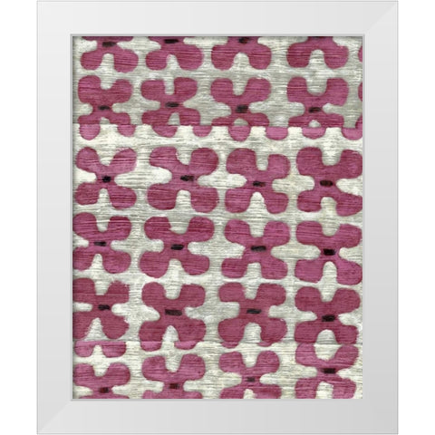 Silk Road Ikat III White Modern Wood Framed Art Print by Zarris, Chariklia