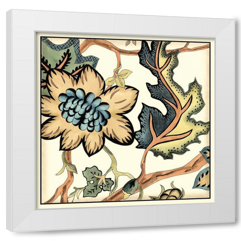 Jacobean Tile III White Modern Wood Framed Art Print by Zarris, Chariklia