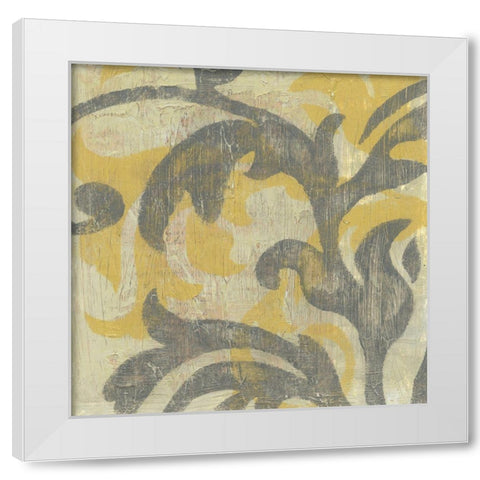 Decorative Twill I White Modern Wood Framed Art Print by Goldberger, Jennifer