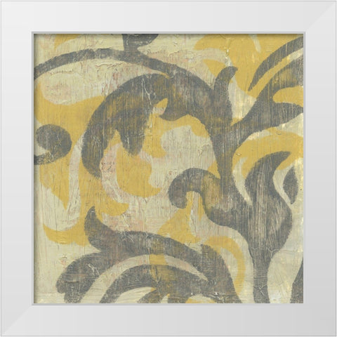 Decorative Twill I White Modern Wood Framed Art Print by Goldberger, Jennifer