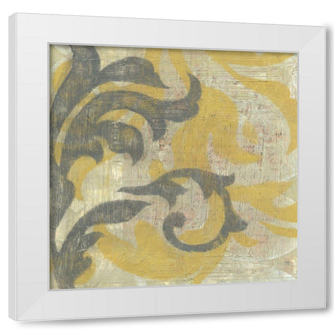 Decorative Twill II White Modern Wood Framed Art Print by Goldberger, Jennifer